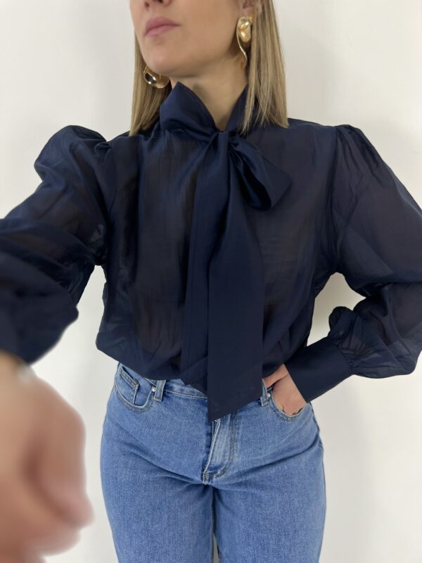 CAMICIA EMILY CHIFFON BLU NOTTE