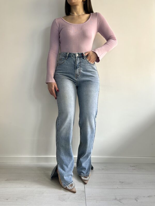 JEANS PALAZZO CON SPACCHETTI A301