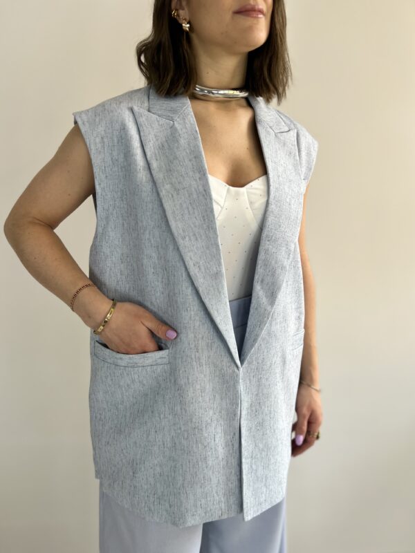 GIACCA/GILET MARGOT AZZURRO POLVERE